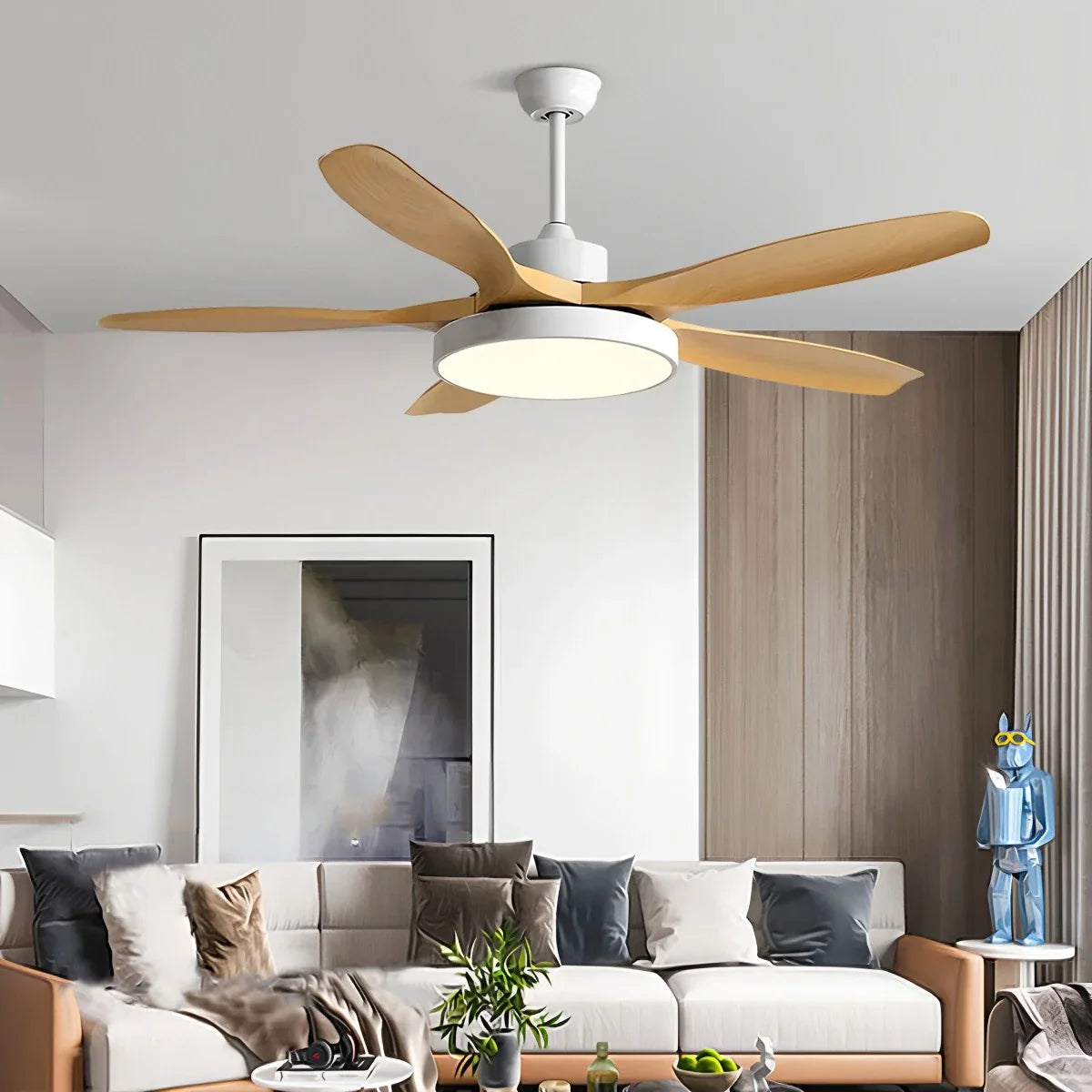 Scandi Reversible Ceiling Fan with Light