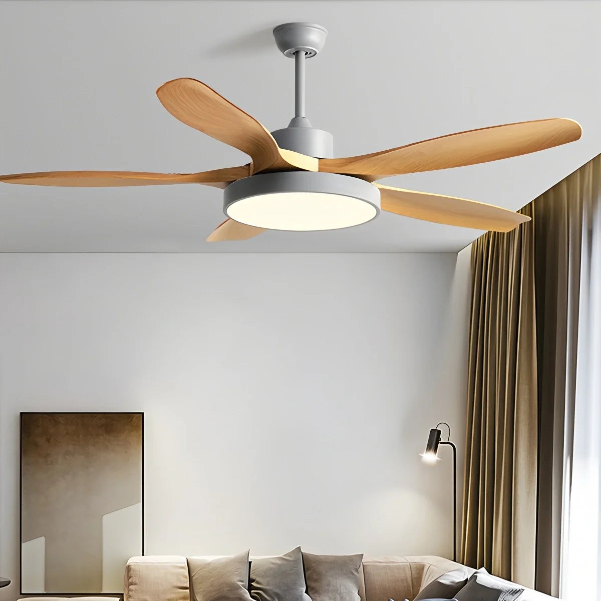 Scandi Reversible Ceiling Fan with Light