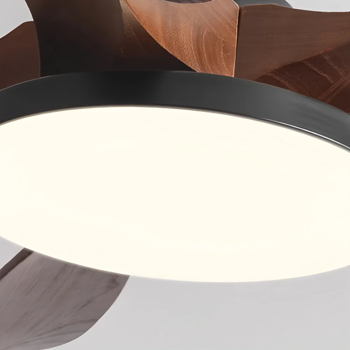 5-Blade Wood Ceiling Fan with LED Light