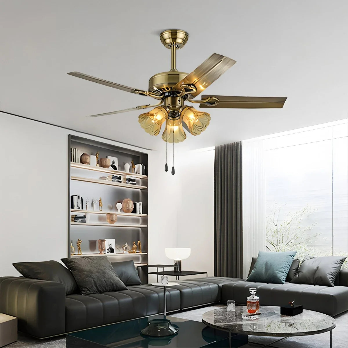Vintage Ceiling Fan with Light for Dining Room