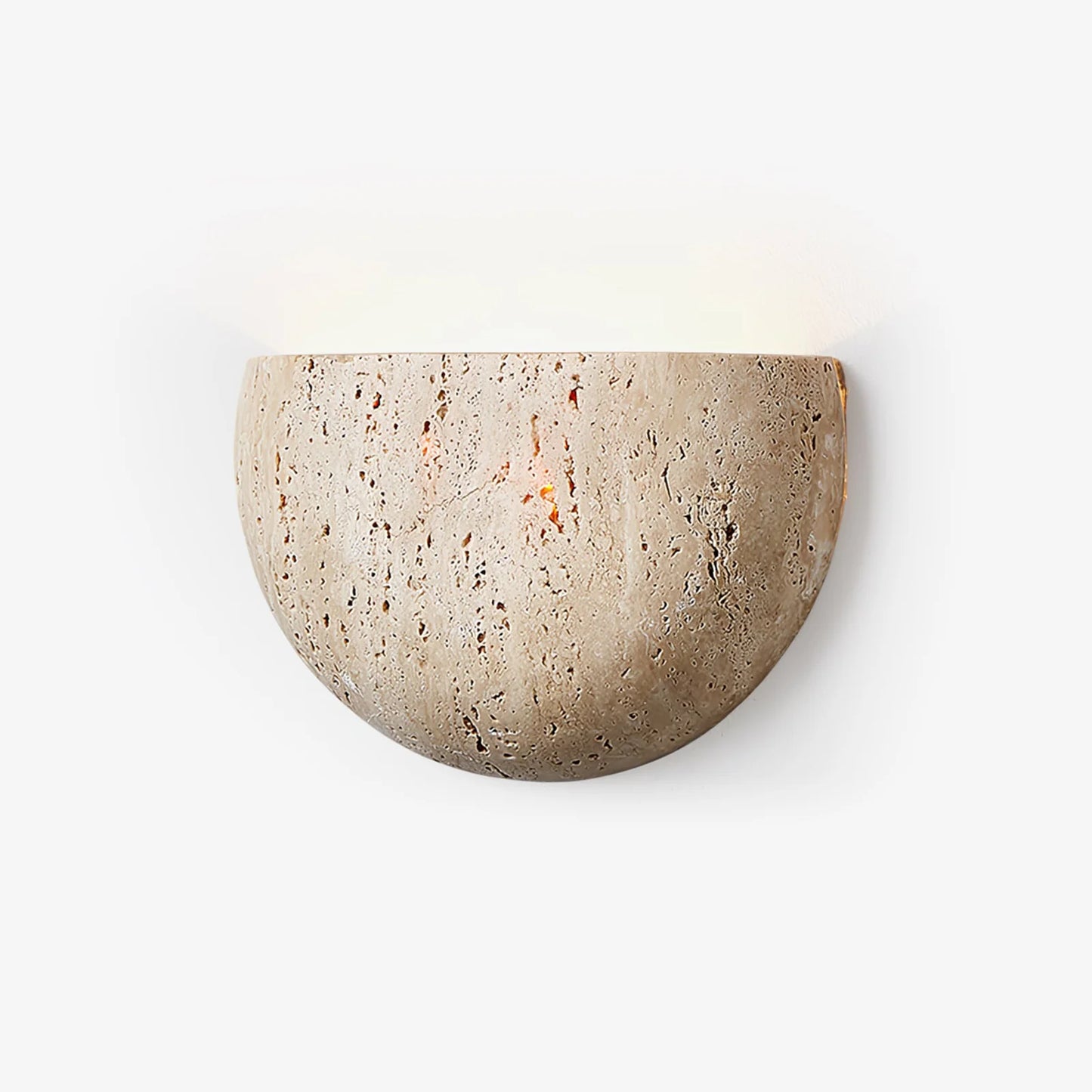 Arc Bowl Travertine Wall Lamp