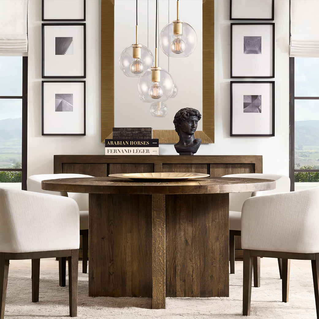 Armed Brass Pendant Lamp