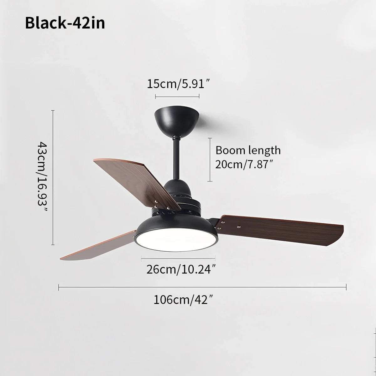 Modern Minimalist Three Leaf Ceiling Fan Light
