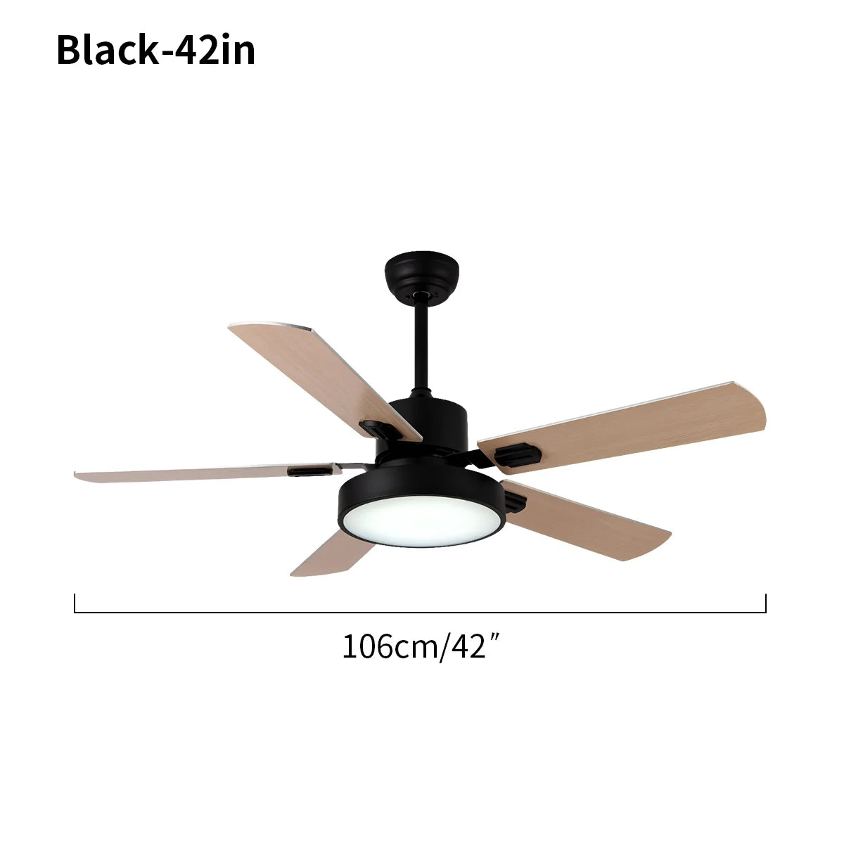 5 Blade Vintage Ceiling Fan Light for Living Room
