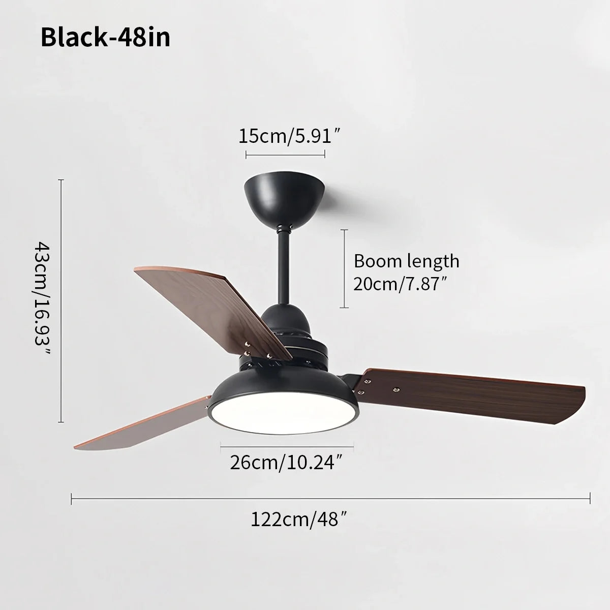 Modern Minimalist Three Leaf Ceiling Fan Light