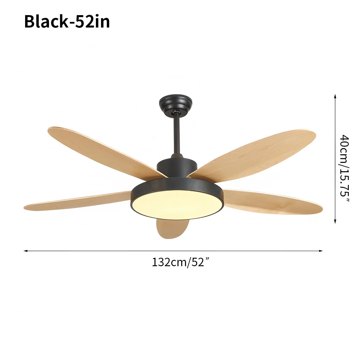 5 Blade Modern Ceiling Fan Lamp for Living Room