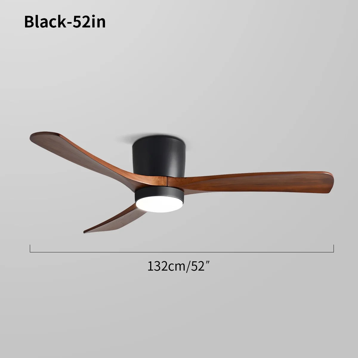 Large Low Profile Ceiling Fan with Light