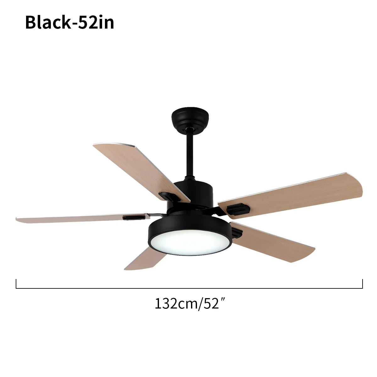 5 Blade Vintage Ceiling Fan Light for Living Room
