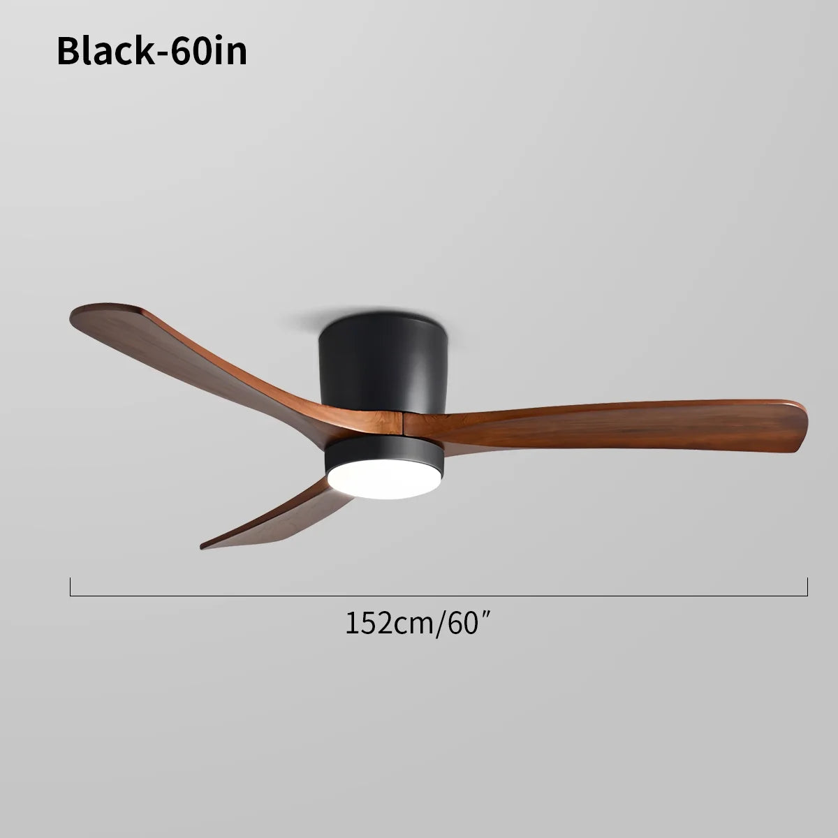 Large Low Profile Ceiling Fan with Light
