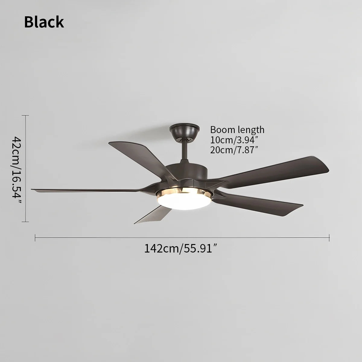 Dimmable Ceiling Fan with Light & Remote Control