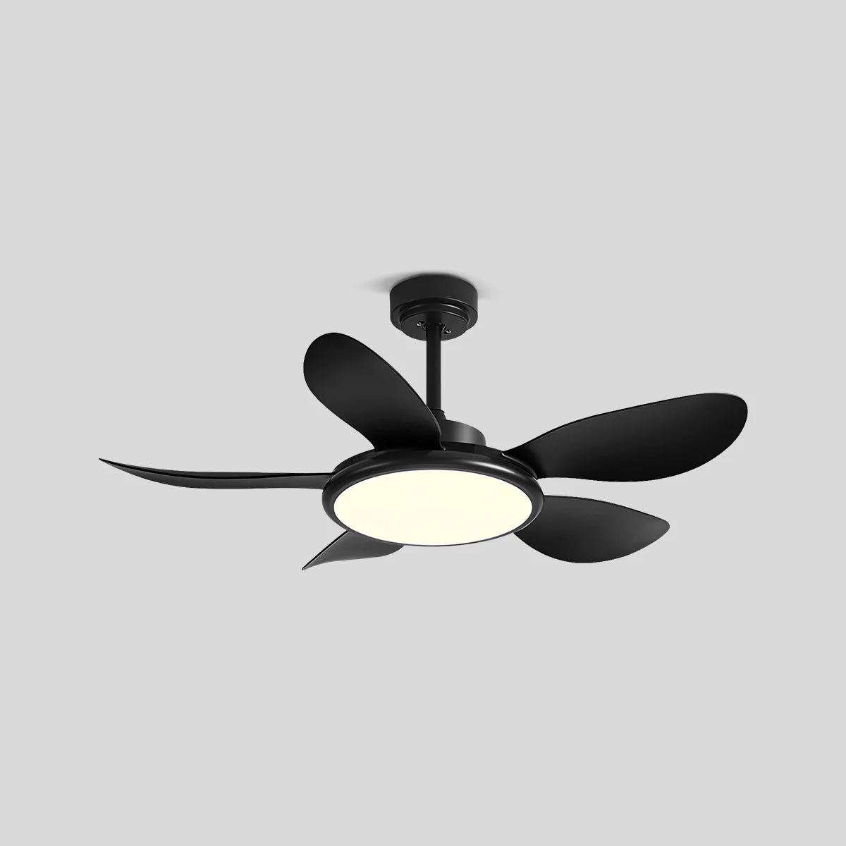 5-Blade Wood Ceiling Fan with Light for Living Room