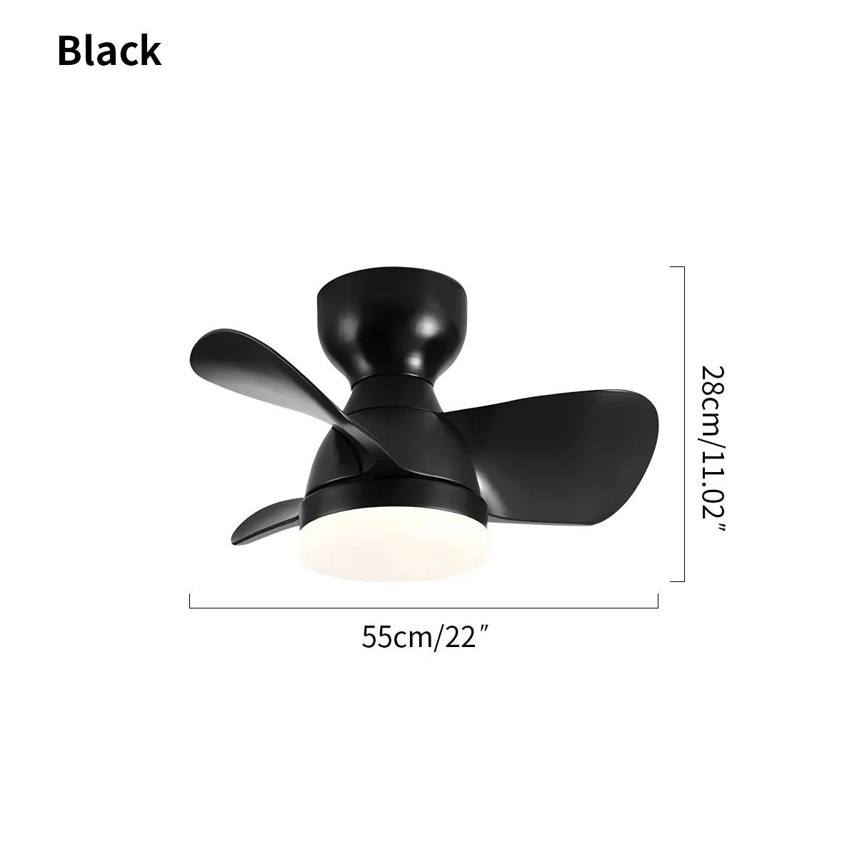 Small Flush Mount Ceiling Fan with Light