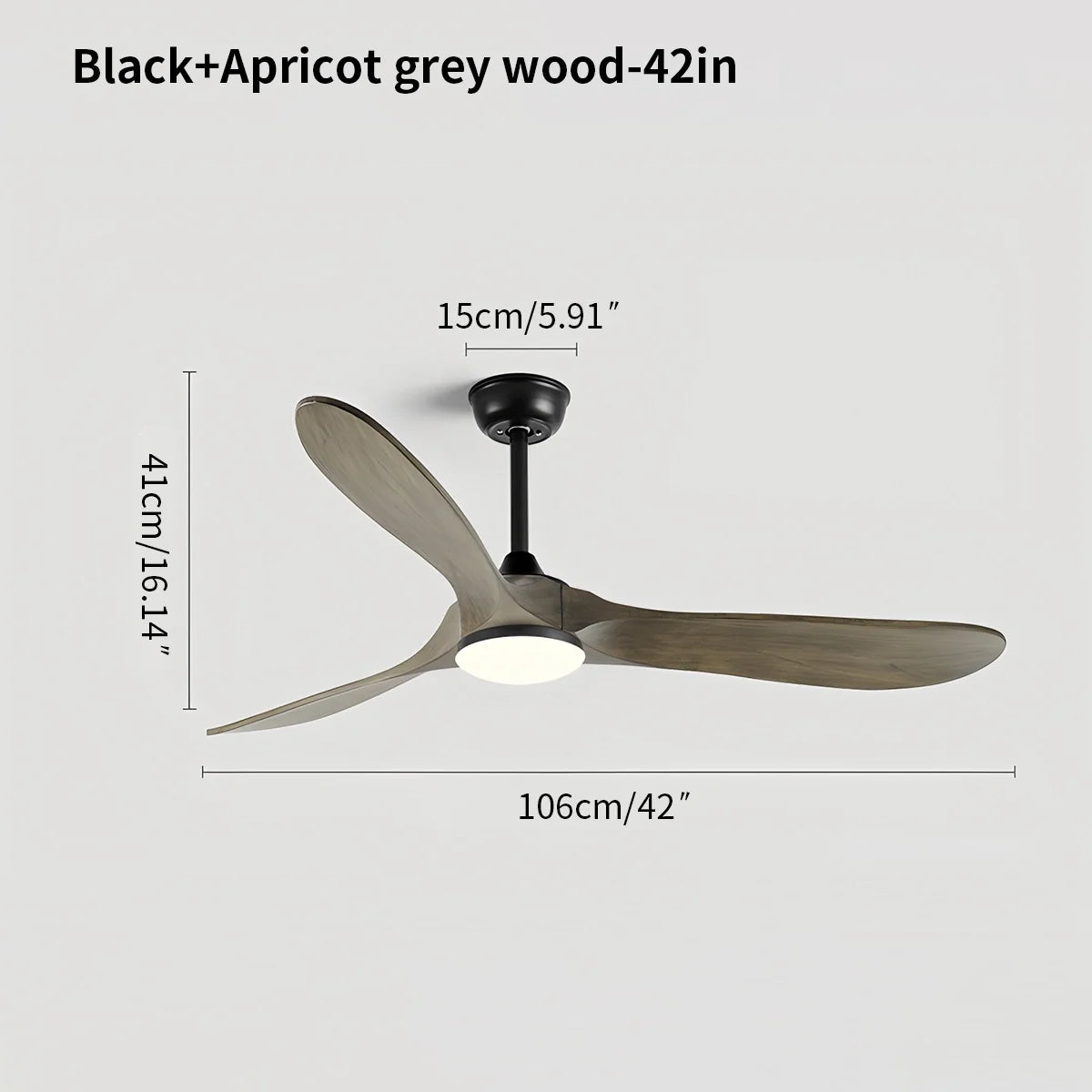 Nordic Wood Ceiling Fan with Light