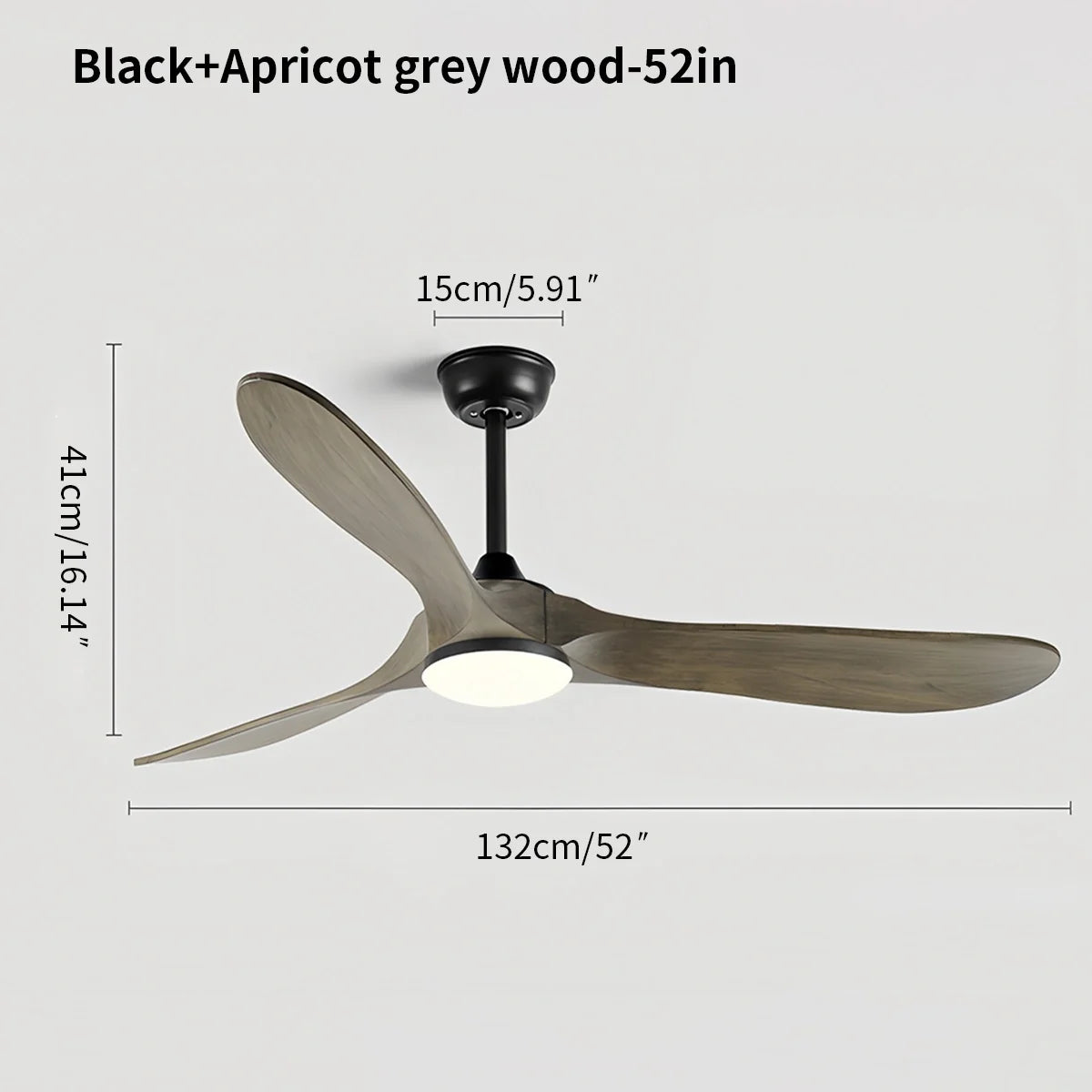 Nordic Wood Ceiling Fan with Light