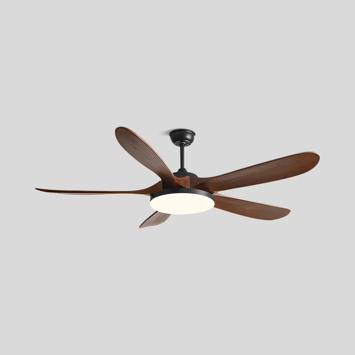5-Blade Wood Ceiling Fan with LED Light