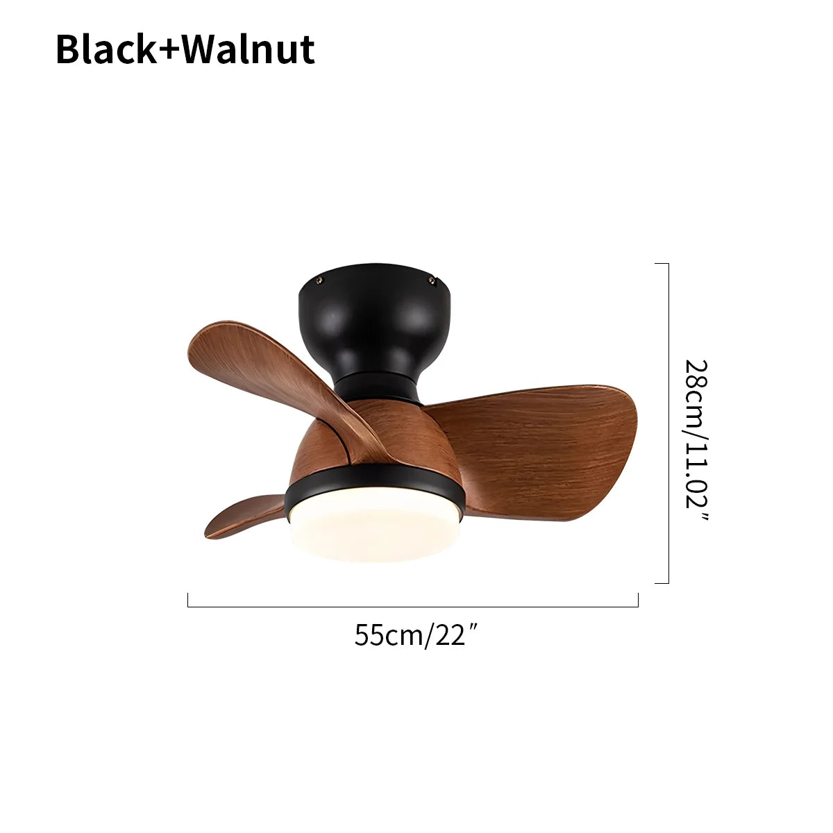 Small Flush Mount Ceiling Fan with Light