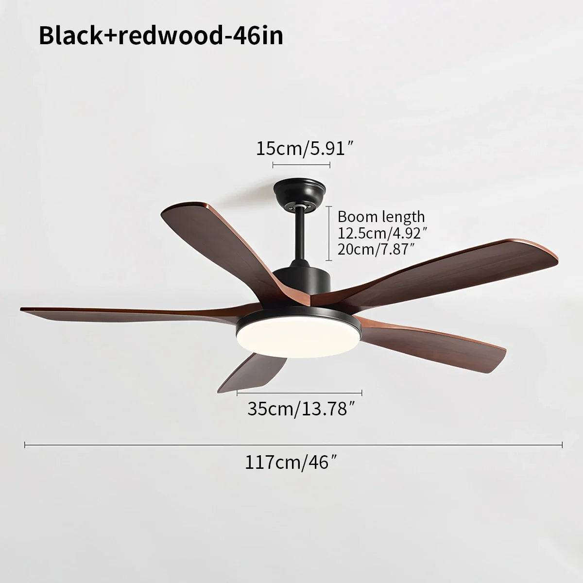 Living Room Minimalist Ceiling Fan with Light