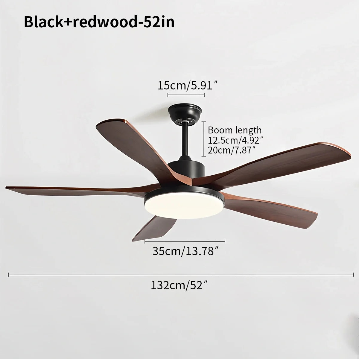 Living Room Minimalist Ceiling Fan with Light