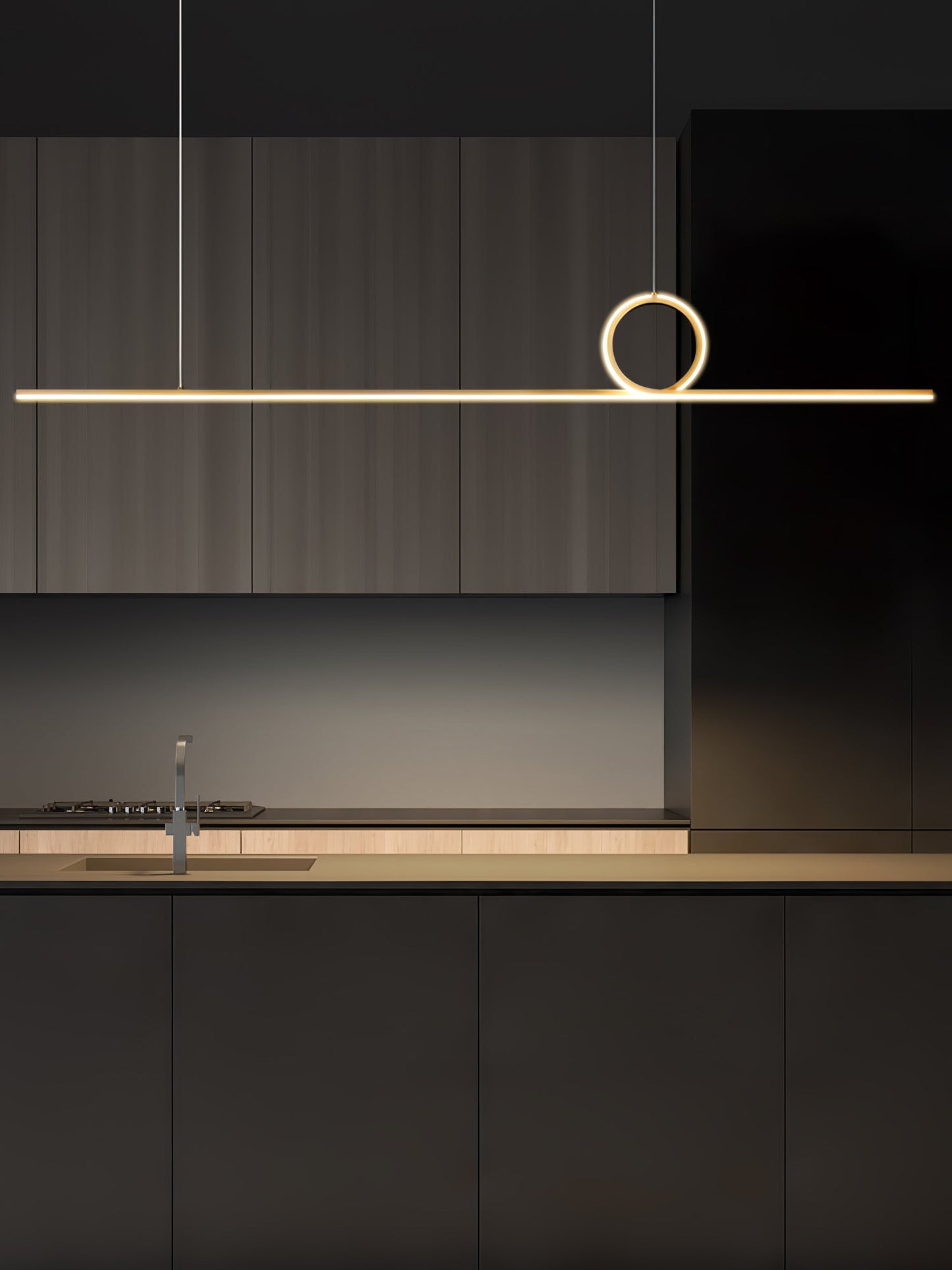 Centre Loop Linear Pendant Lamp