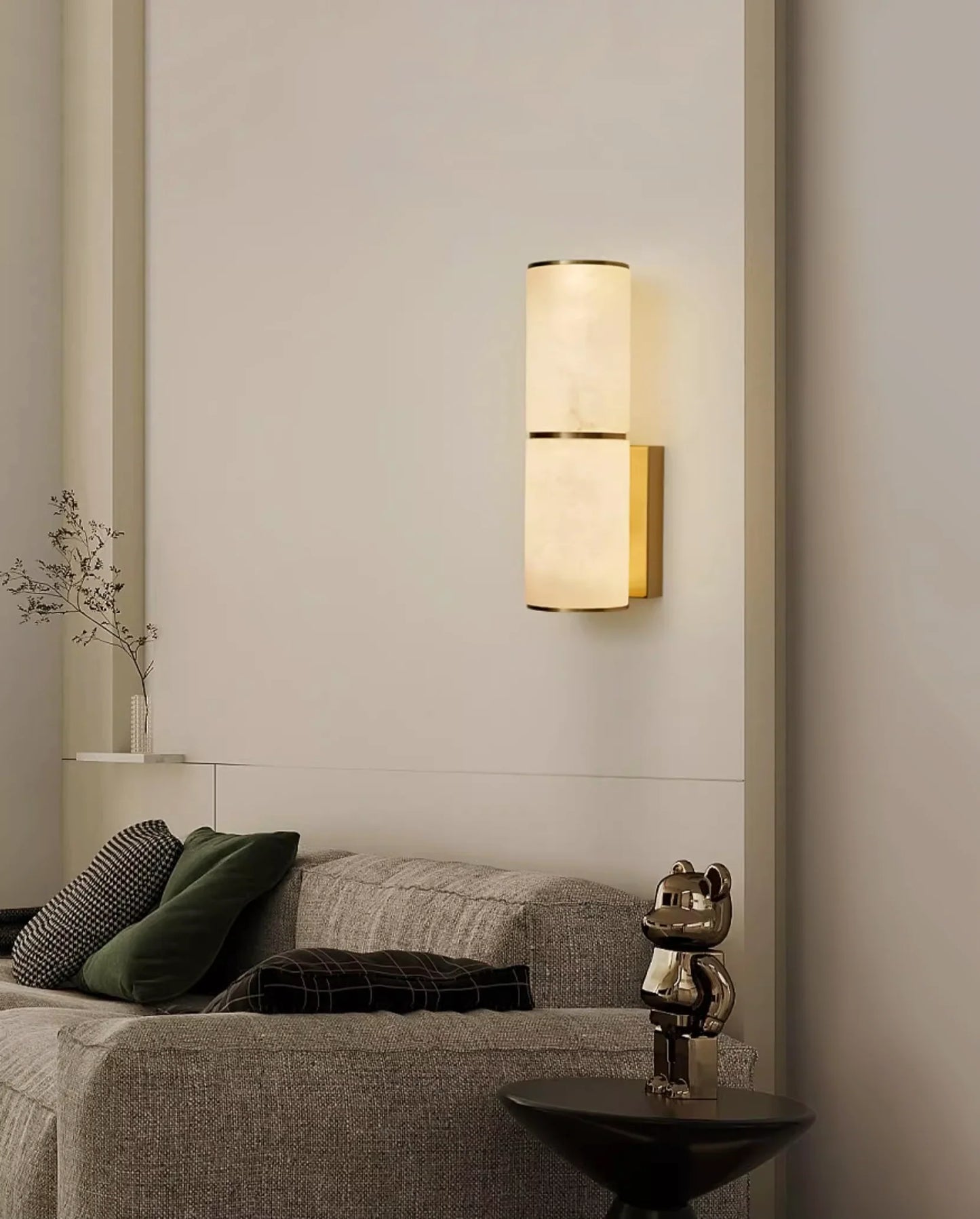 Creative Alabaster Cylindrical Wall Lamp