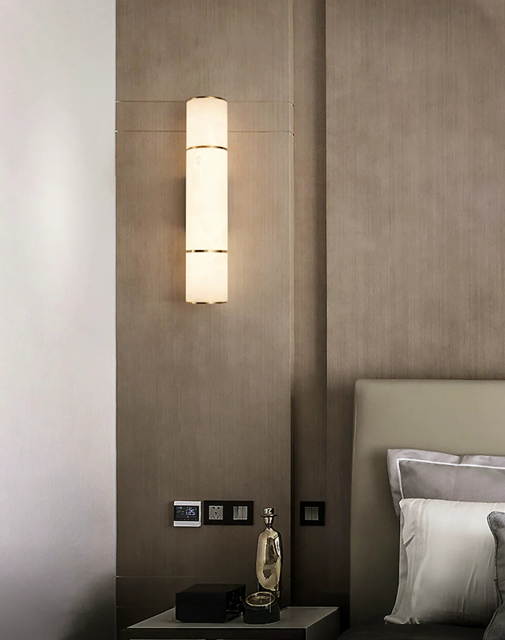 Creative Alabaster Cylindrical Wall Lamp