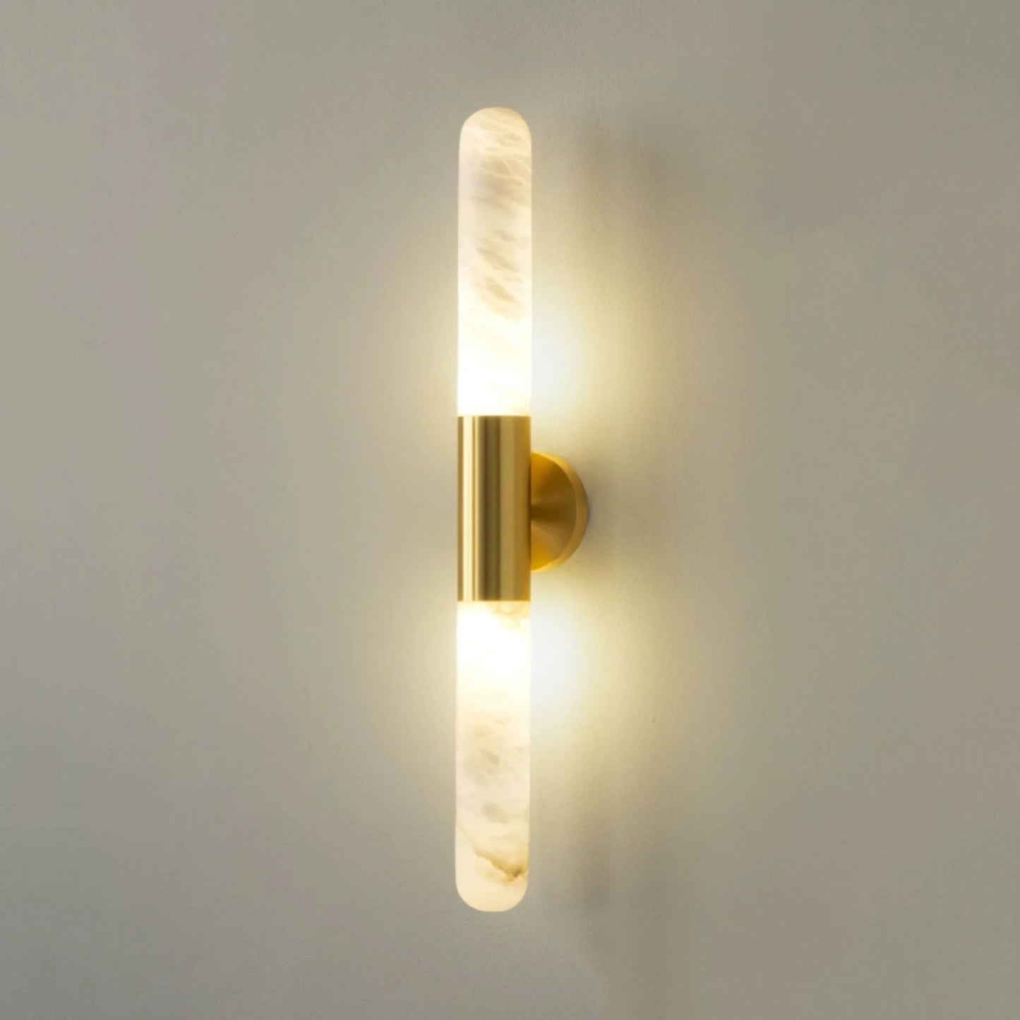 Cylindrical Alabaster Slim Wall Lamp