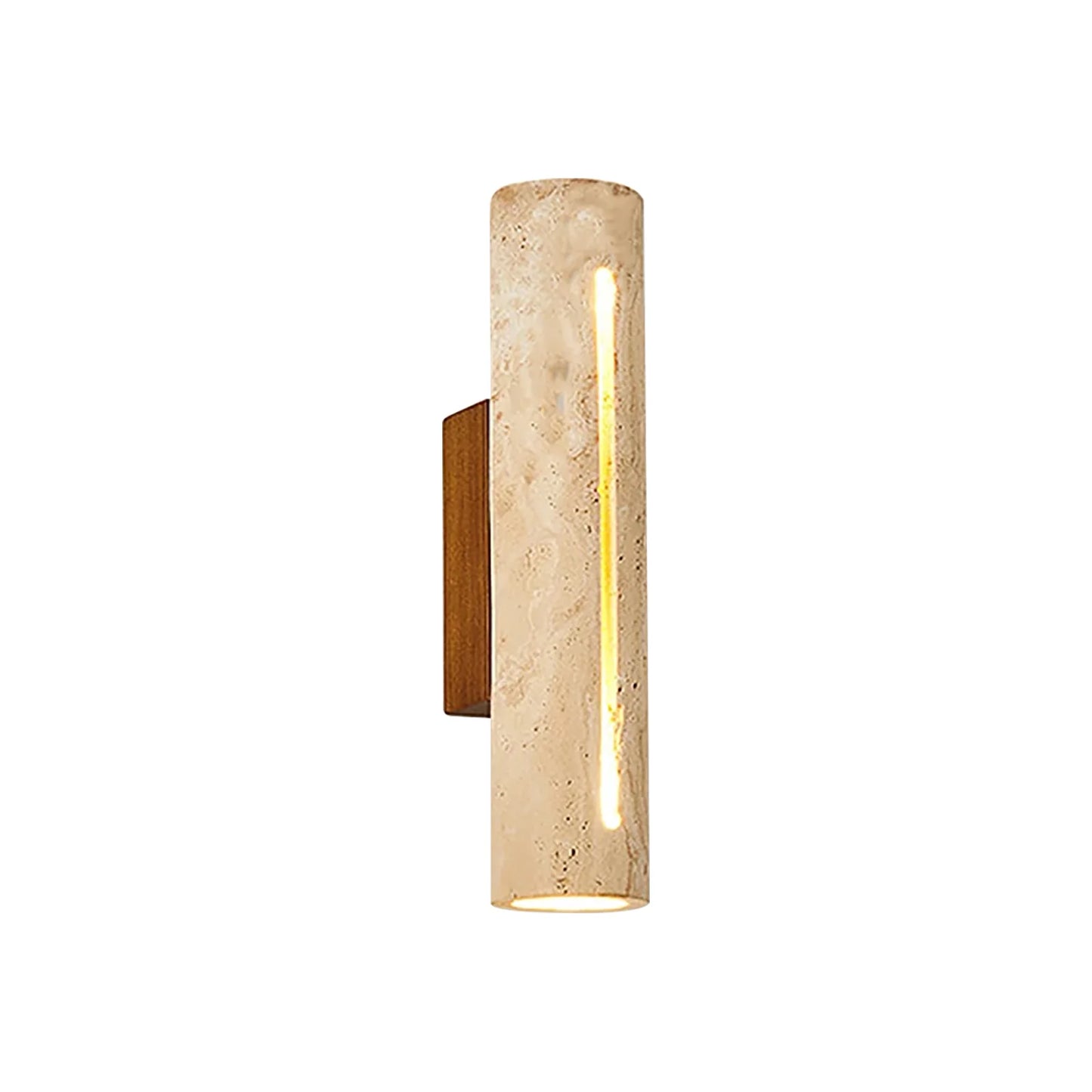 Cylindrical Travertine Wall Lamp