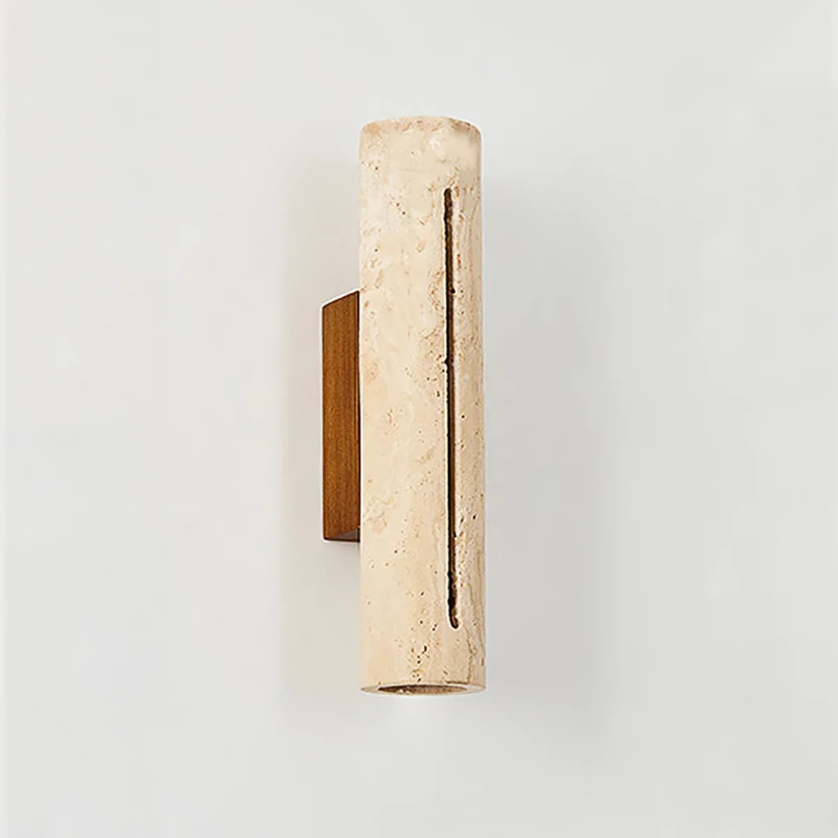 Cylindrical Travertine Wall Lamp