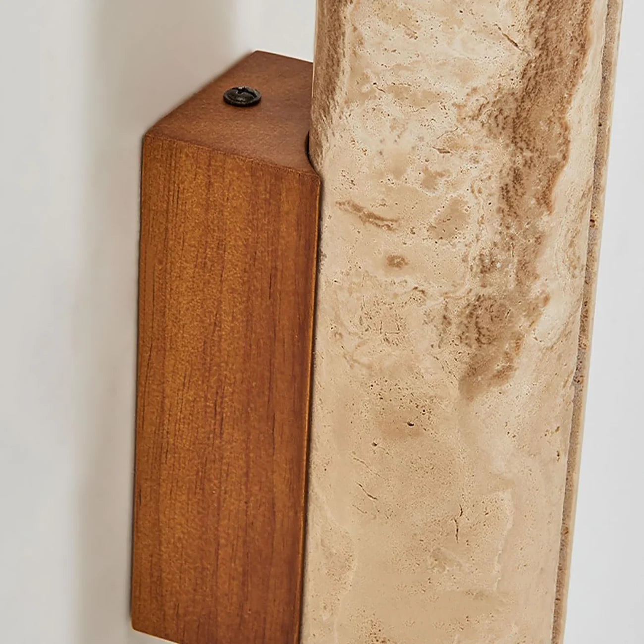 Cylindrical Travertine Wall Lamp
