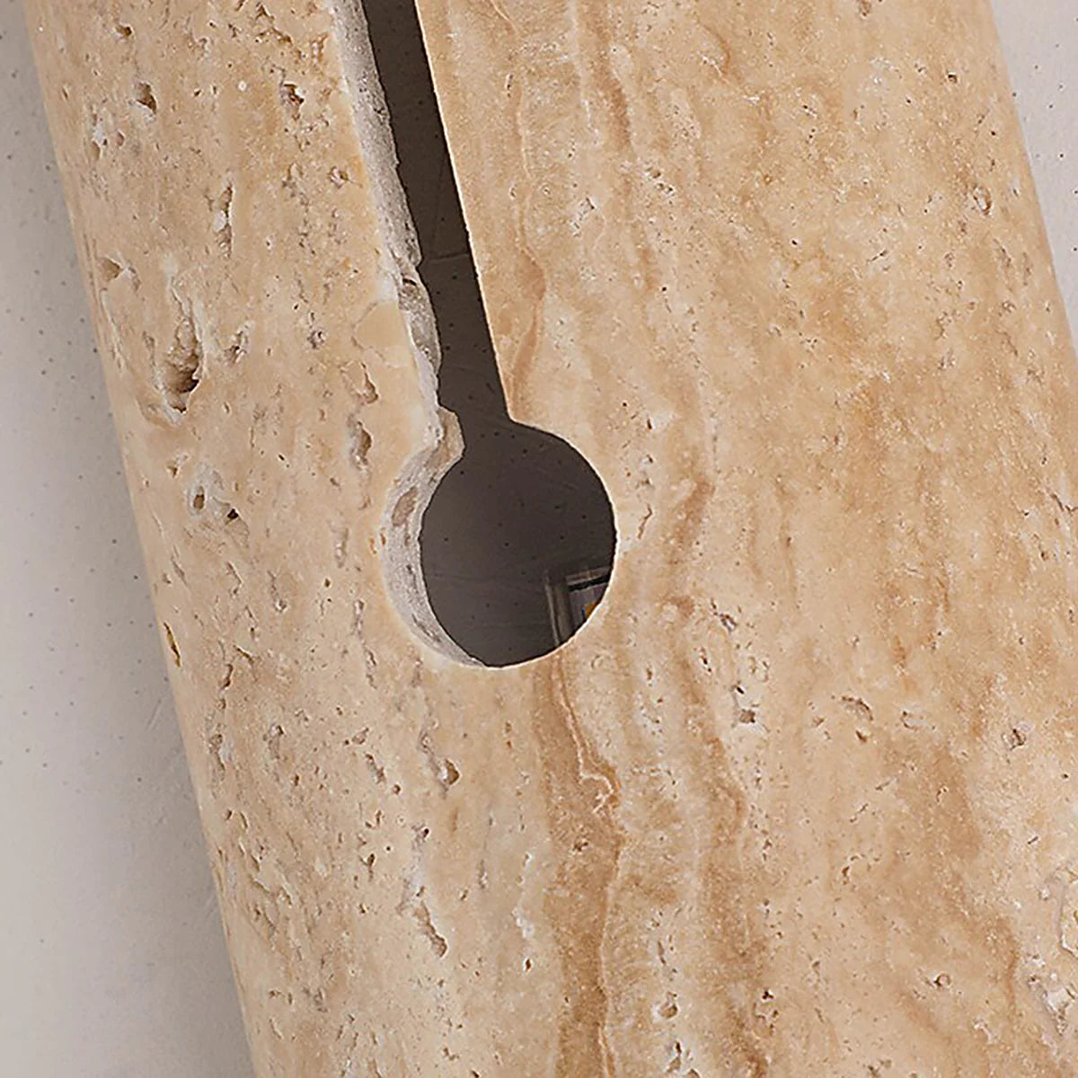 Cylindrical Y Shaped Travertine Wall Lamp