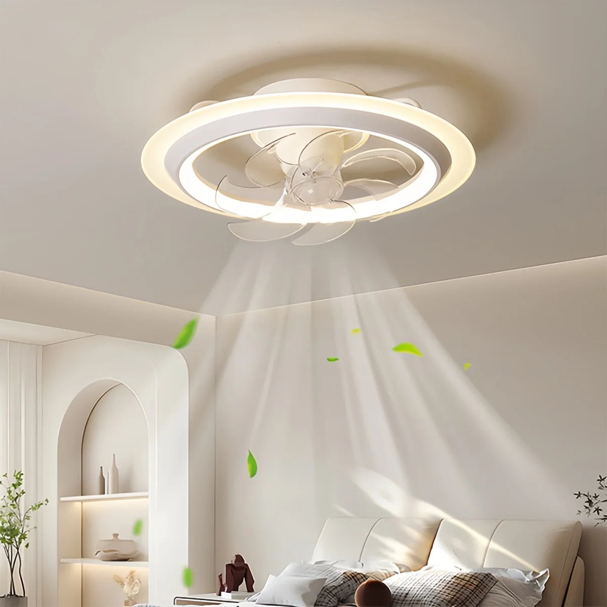 Creative 360° Rotating Ceiling Fan with Integrated LED Light