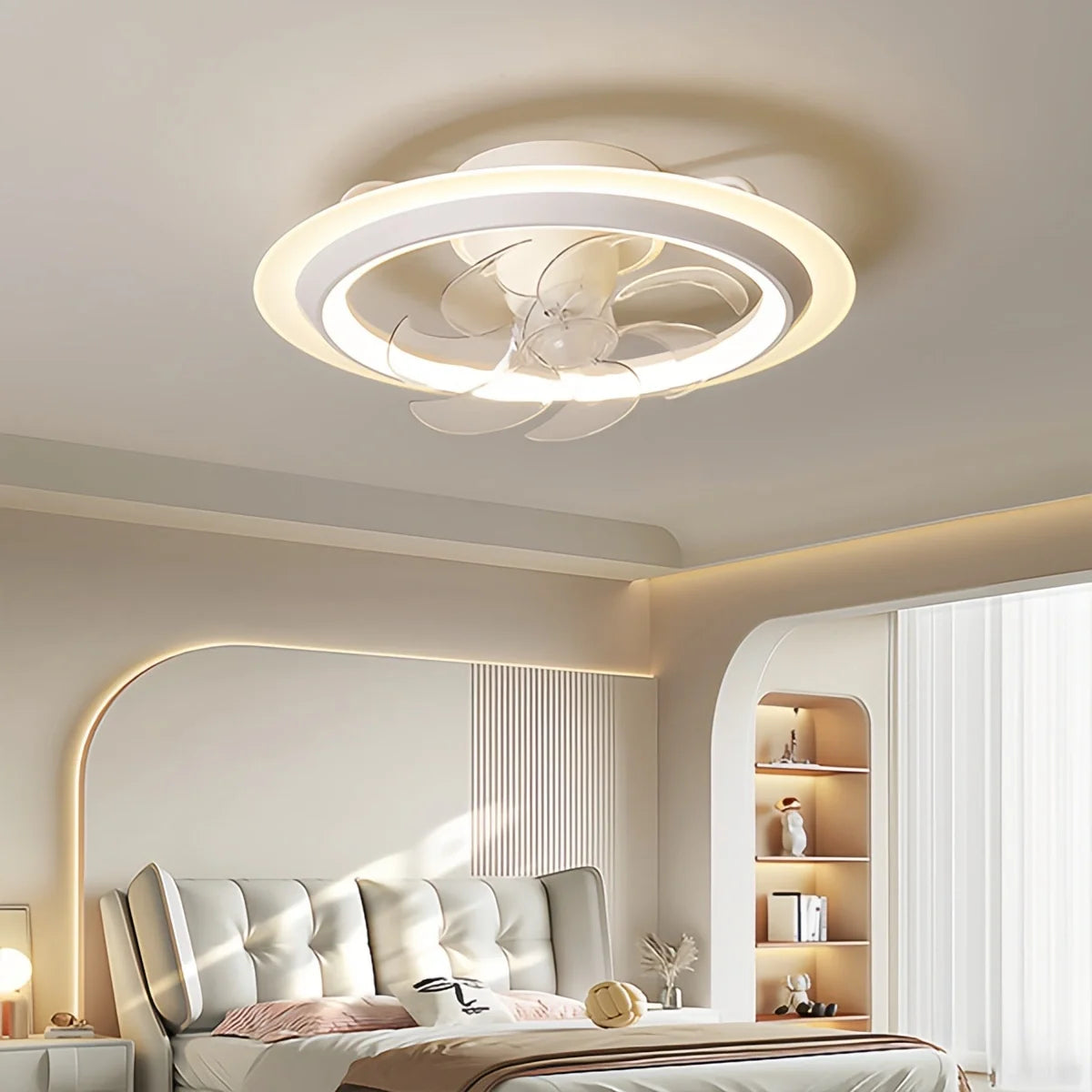 Creative 360° Rotating Ceiling Fan with Integrated LED Light
