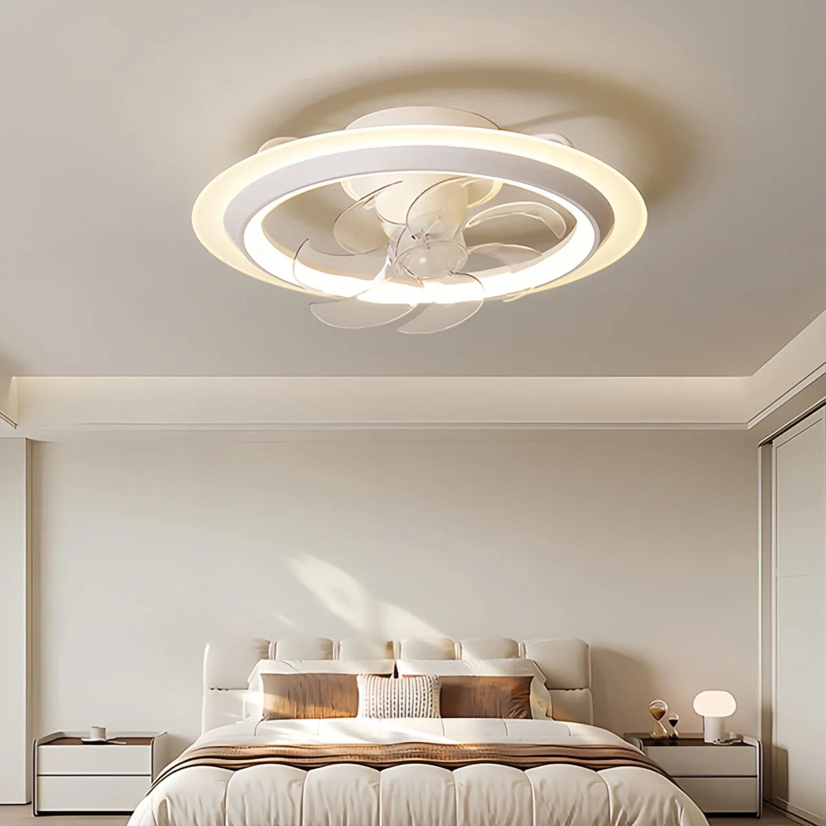 Creative 360° Rotating Ceiling Fan with Integrated LED Light