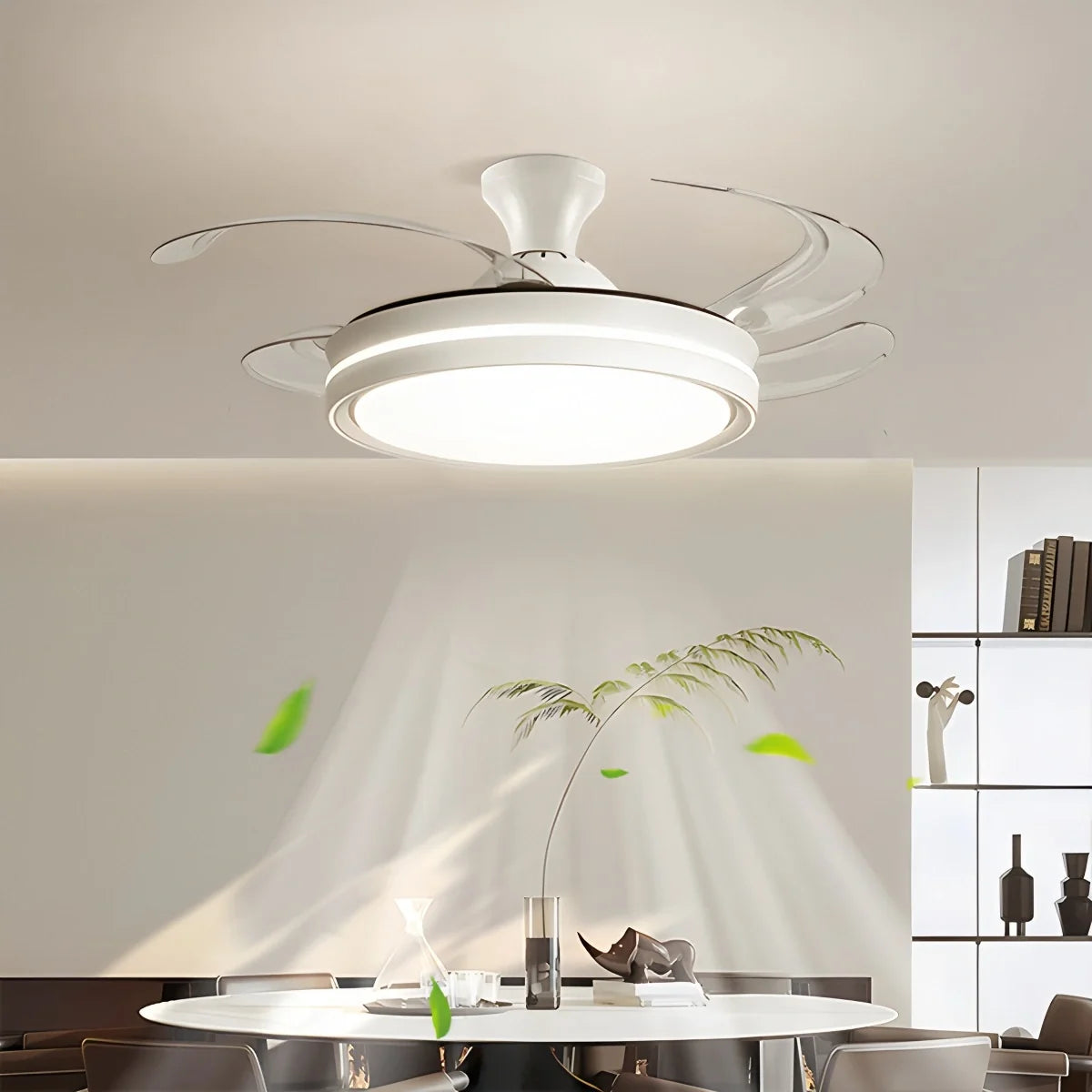 Modern Silent Remote Control Ceiling Fan with Light