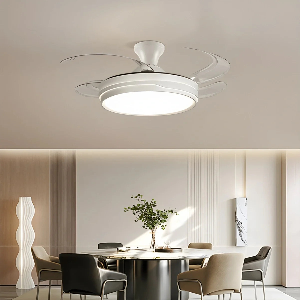 LED Ceiling Fan Light with Remote Control