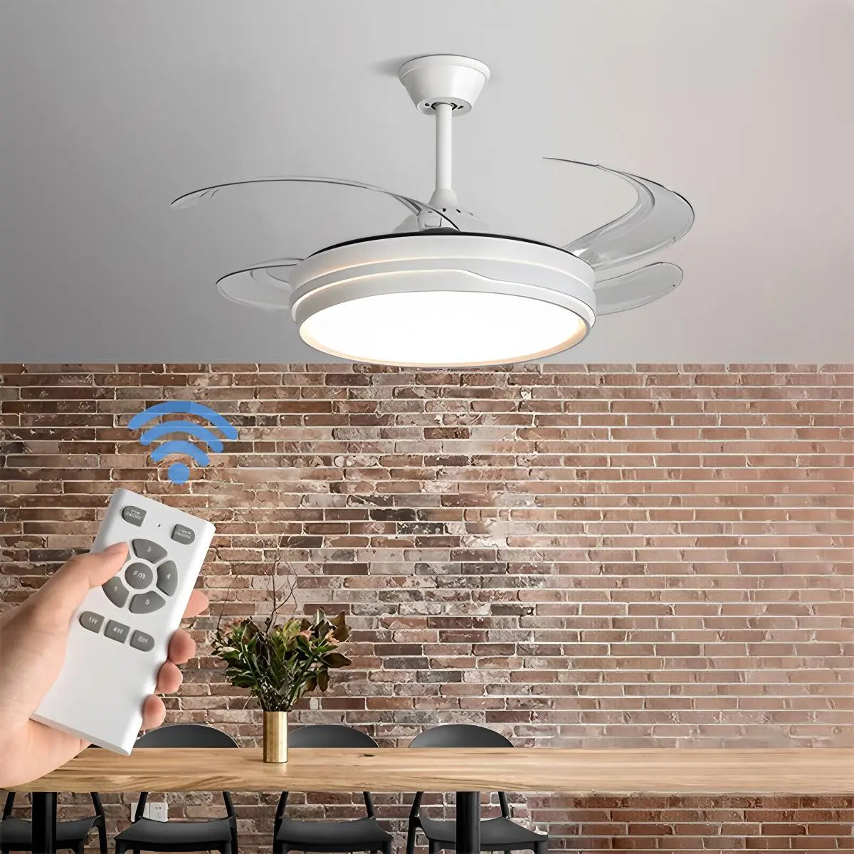 LED Ceiling Fan Light with Remote Control
