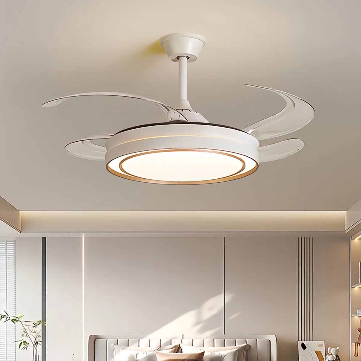Modern Round Ceiling Fan Light with Remote Control