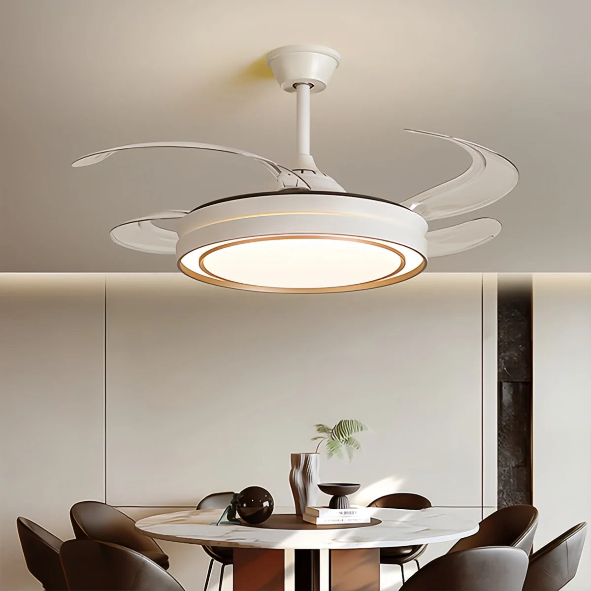 Modern Round Ceiling Fan Light with Remote Control