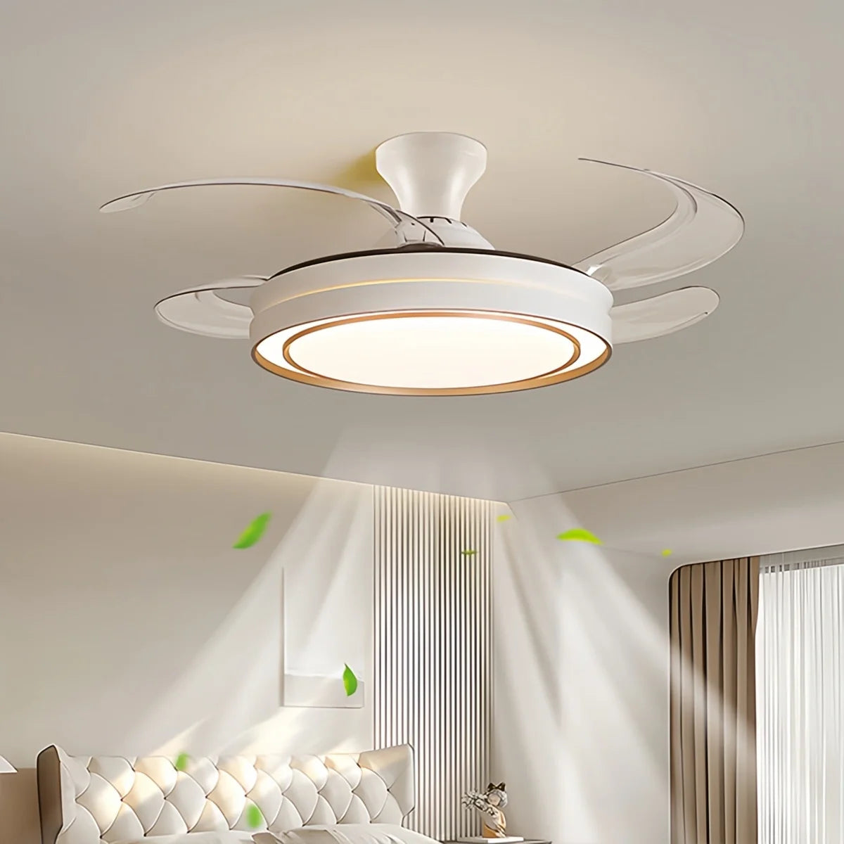 Modern Round Ceiling Fan Light with Remote Control