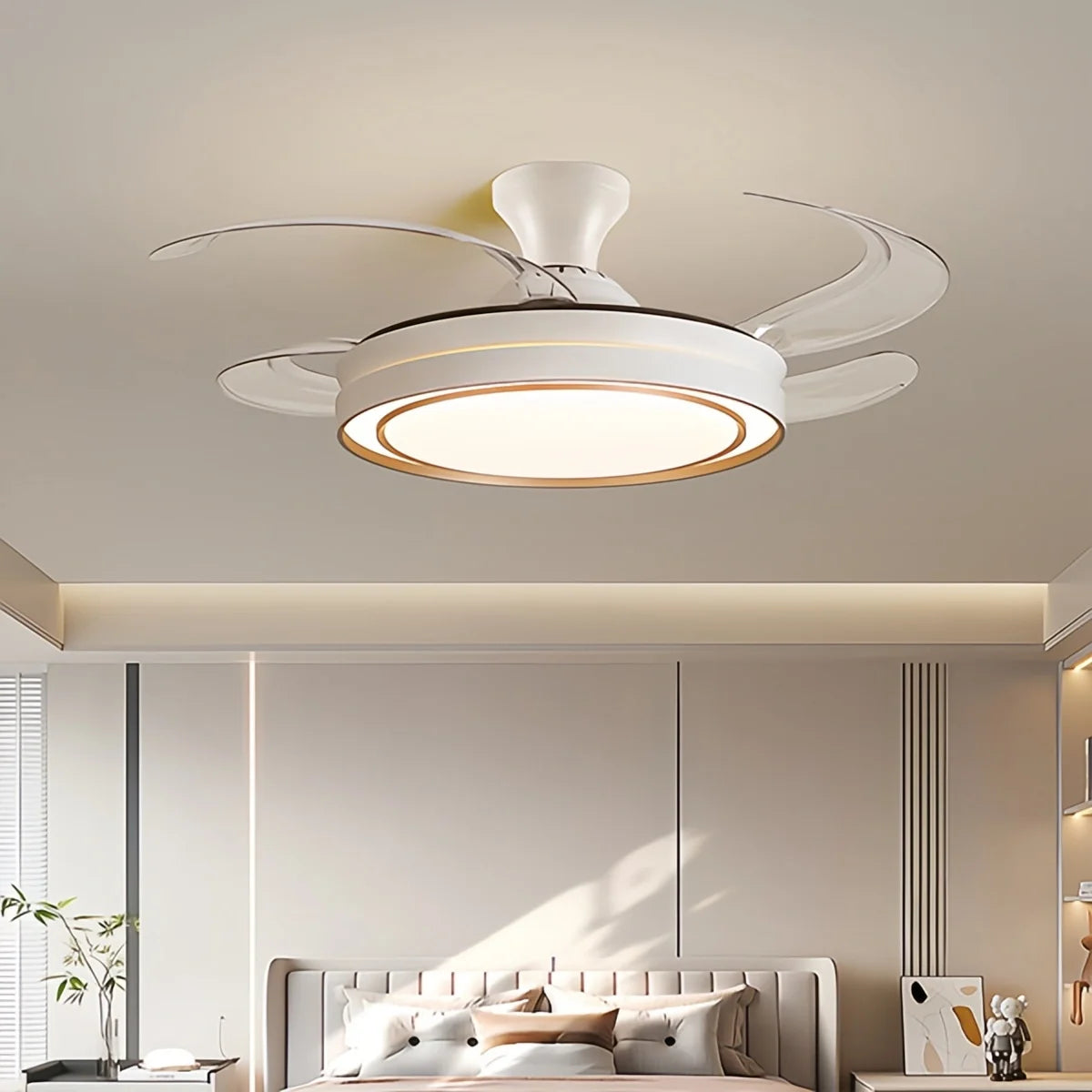 Modern Round Ceiling Fan Light with Remote Control