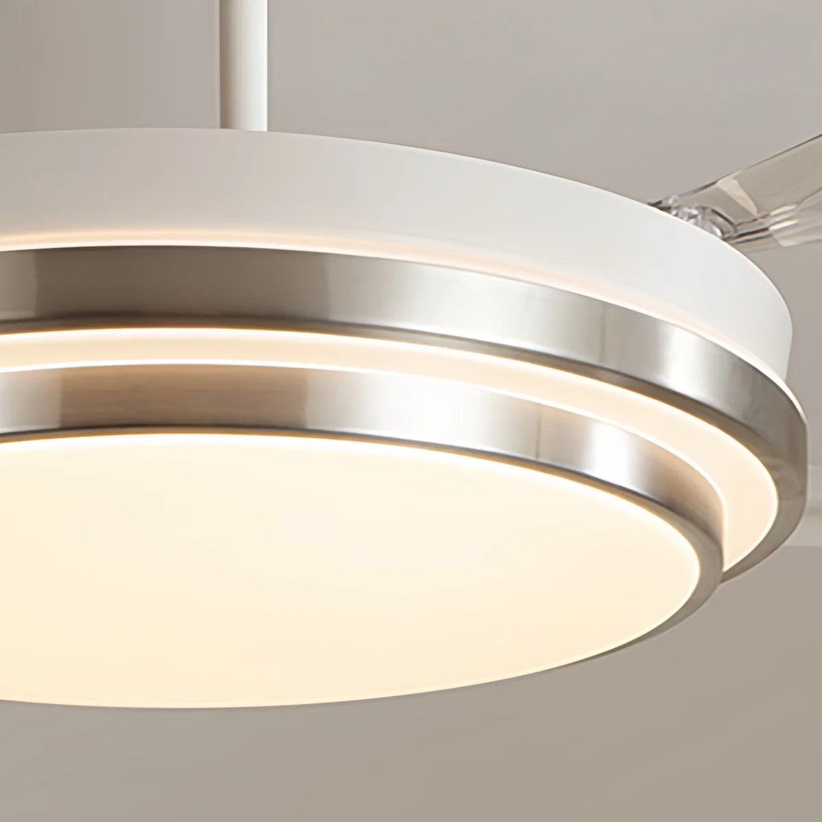 Modern White Ceiling Fan with Light