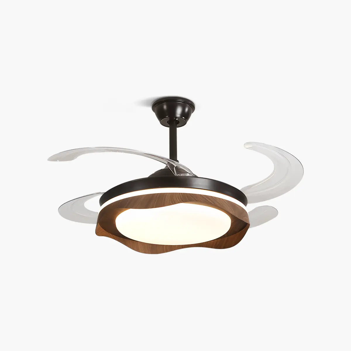 Retractable Blade Ceiling Fan with Light