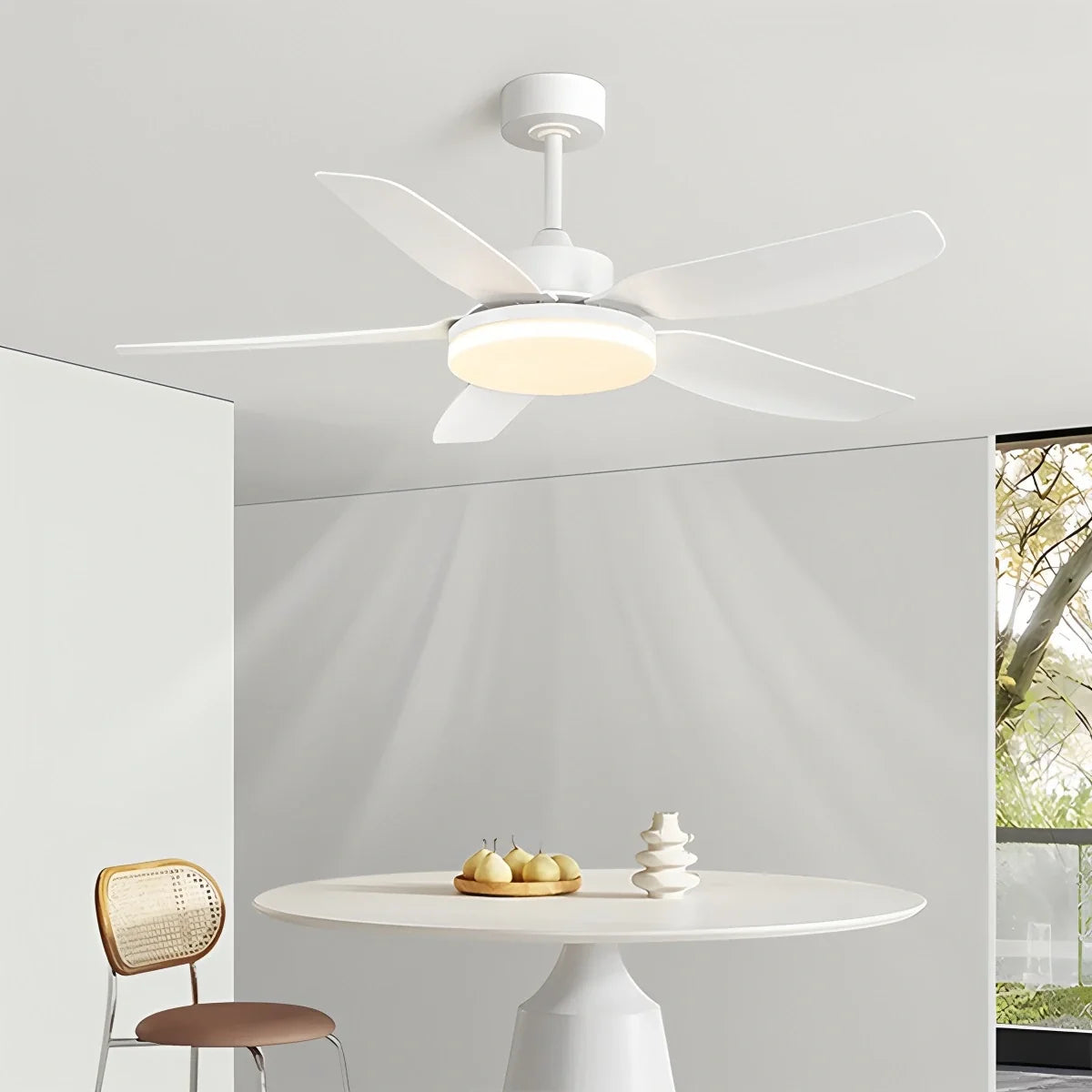 White Remote Control Ceiling Fan Light
