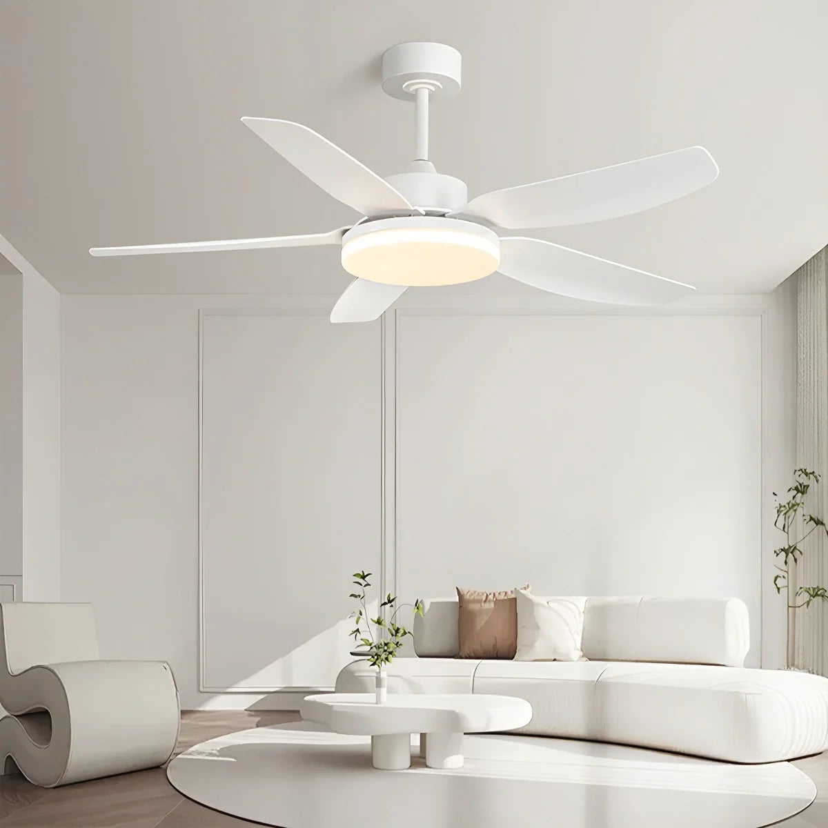 White Remote Control Ceiling Fan Light