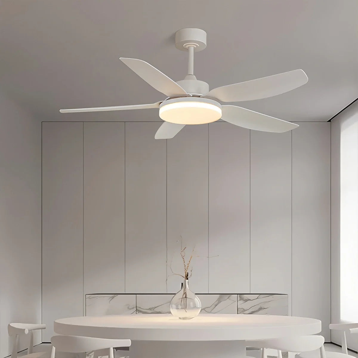 White Remote Control Ceiling Fan Light