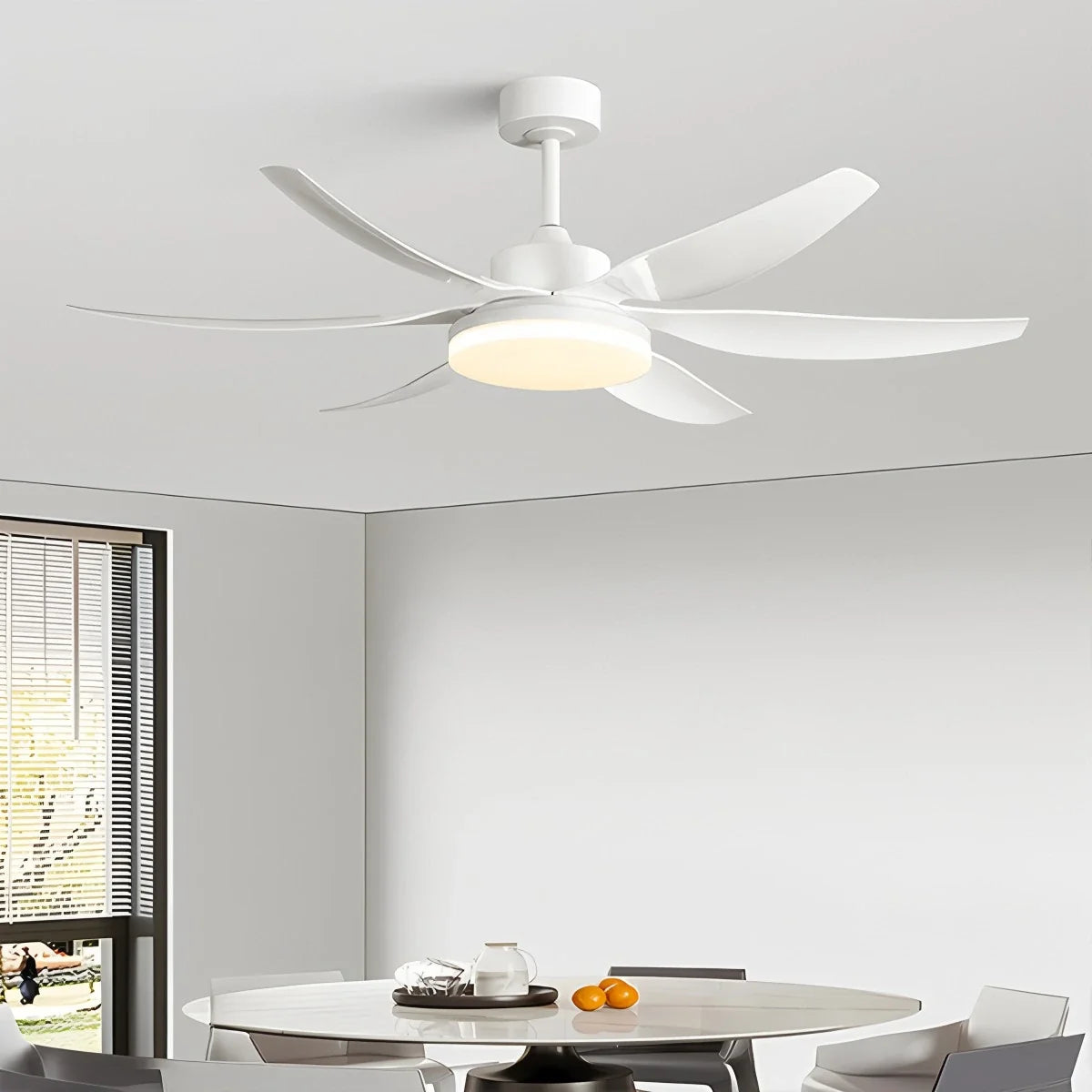 Nordic Style LED 6-Blade Ceiling Fan with Light