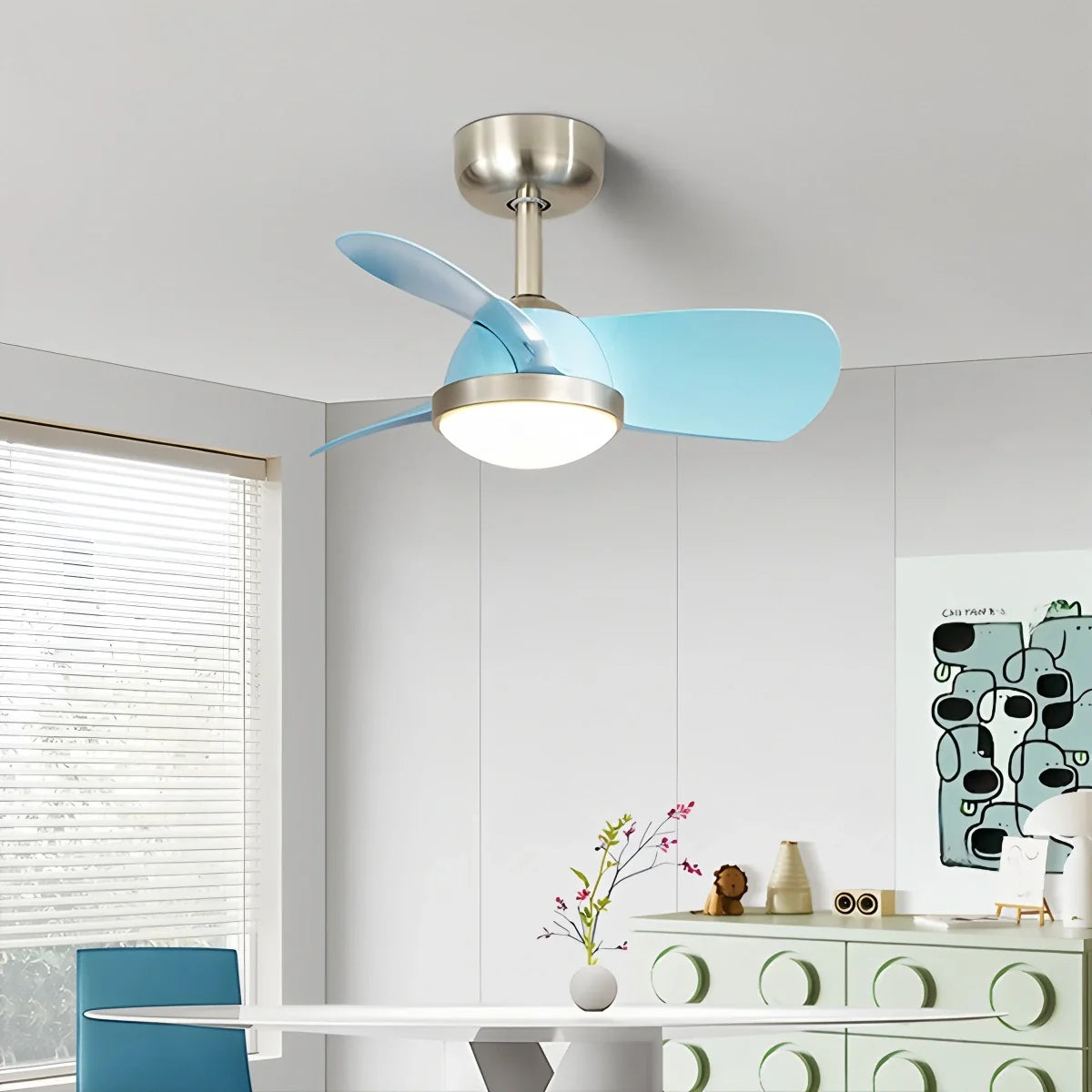 Simple Ceiling Fan Light for Children's Room