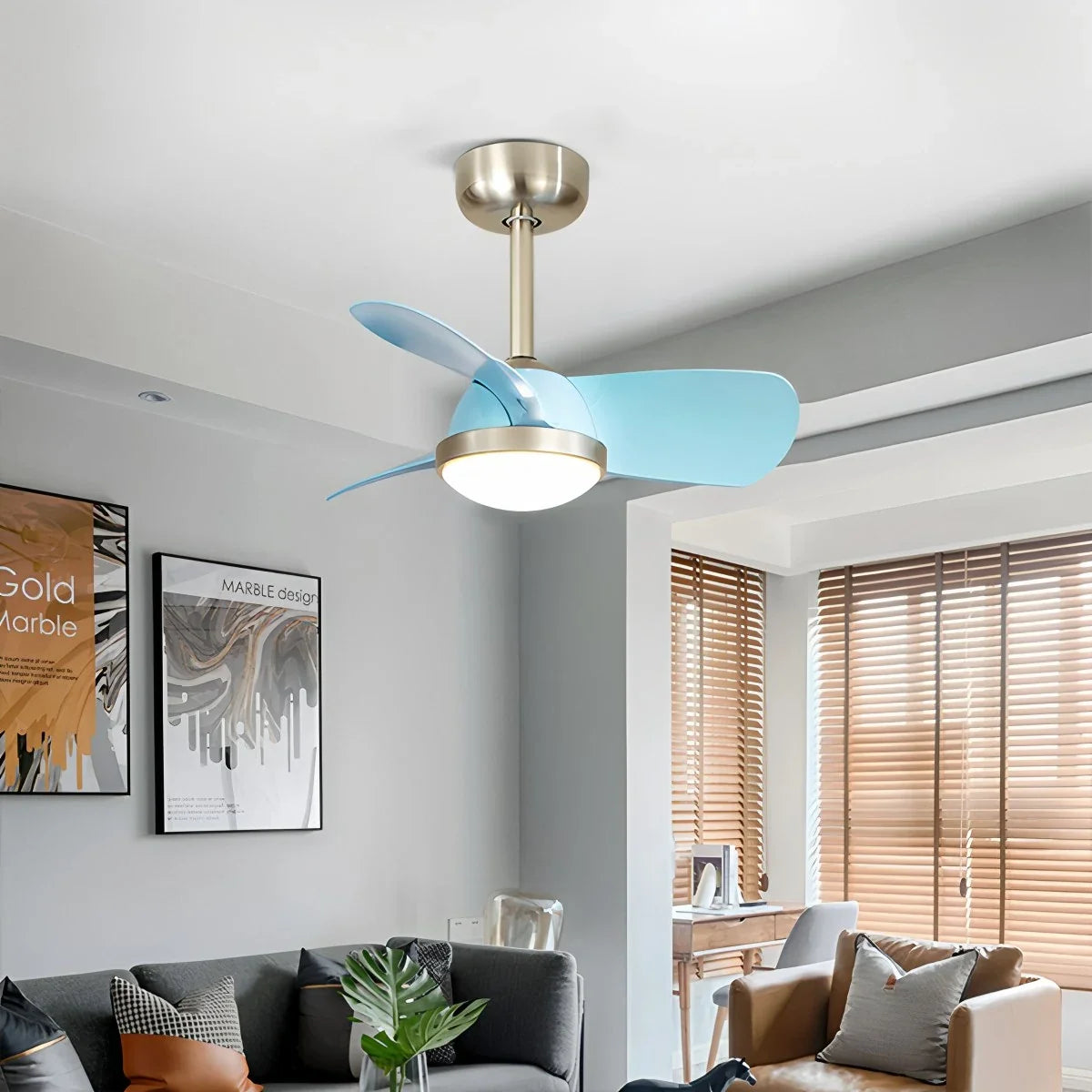 Simple Ceiling Fan Light for Children's Room