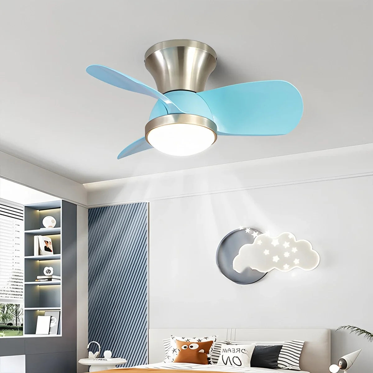 Simple Ceiling Fan Light for Children's Room