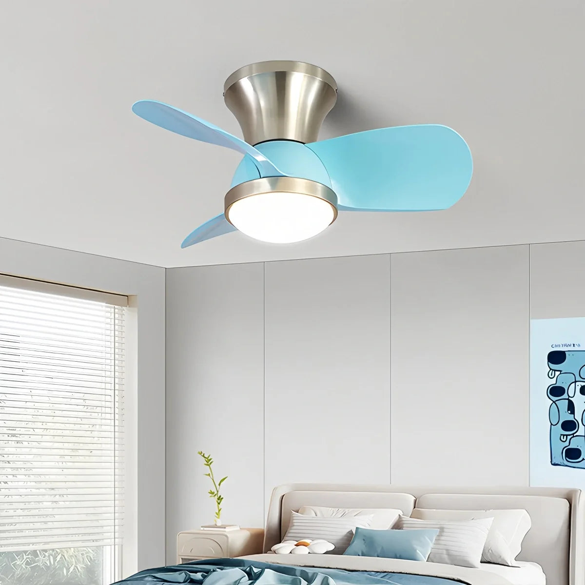 Simple Ceiling Fan Light for Children's Room